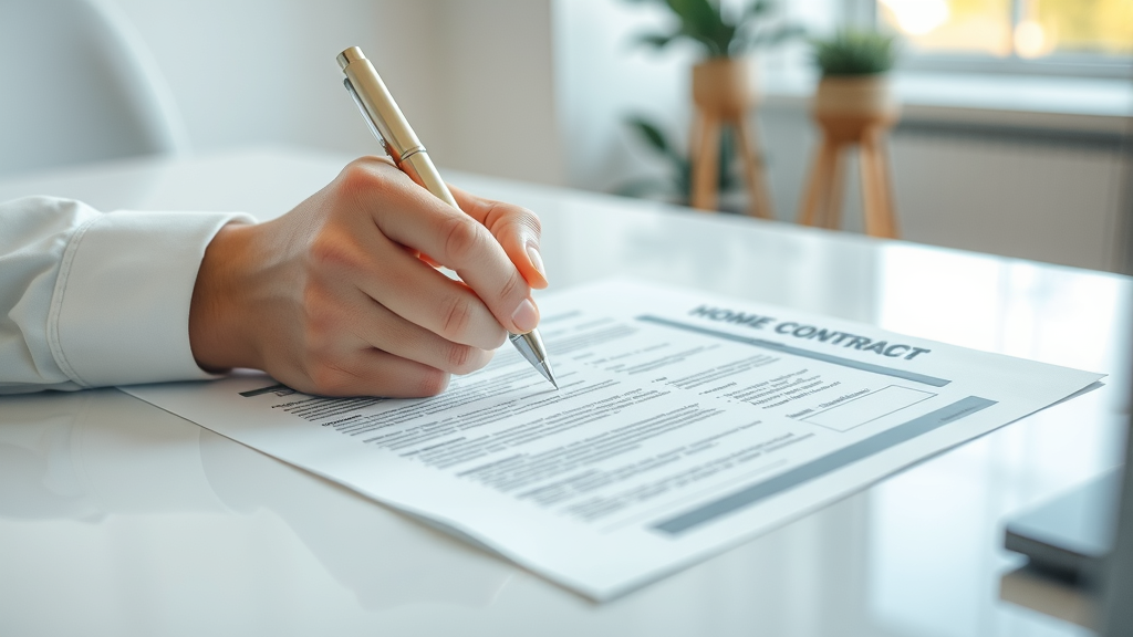 seller signing contract for fair cash offer with Orlando cash home buyer