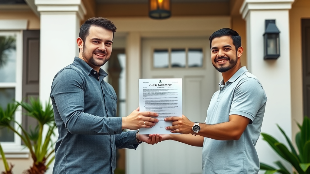 Florida cash home buyers presenting an offer to an Orlando homeowner