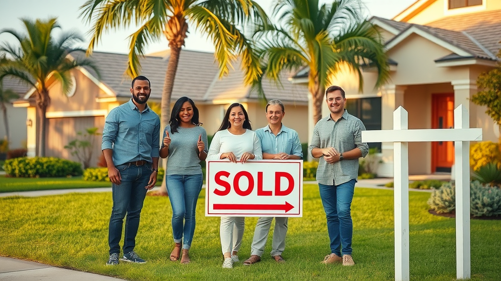 Home buying companies Orlando - families celebrating fast home sale in Orlando neighborhood