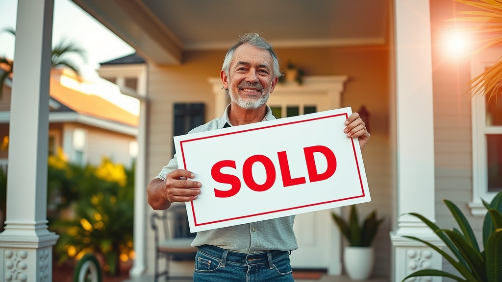Motivated Orlando homeowner holding a 