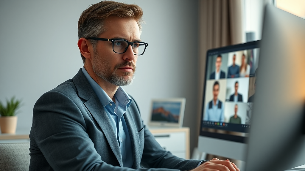 Real estate agent participating in continuing education webinar