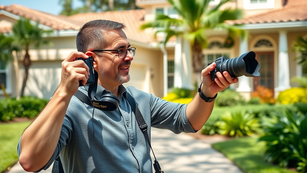 Orlando property investor evaluating a house for cash sale