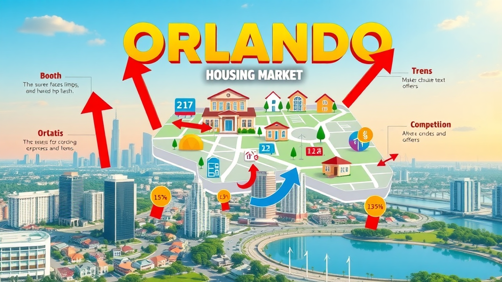 Infographic map of Orlando housing market with competition and cash offers - cash home buyers