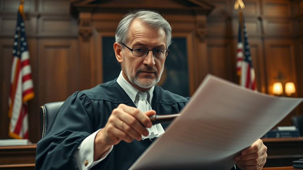 Probate judge reviewing estate documents for inherited property Orlando