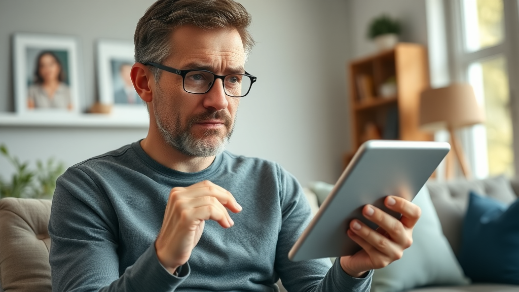 Homebuyer verifying real estate agent credentials online